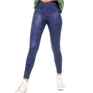 NWT Aerie Offline TheHugger Crossover HighWaist Crackle Legging | M Short | Navy